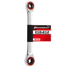 Powerbuilt E-Torx wrench ergonomic grip reduces fatigue during use.
