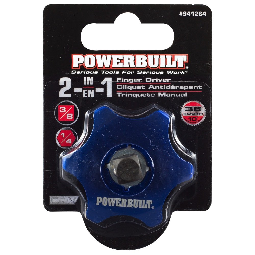 Powerbuilt ergonomic finger cut-outs for comfortable extended use