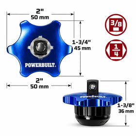 Powerbuilt finger ratchet highlighting ergonomic, compact design for reach