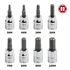 Powerbuilt 3mm hex bit socket close-up highlighting precise fit