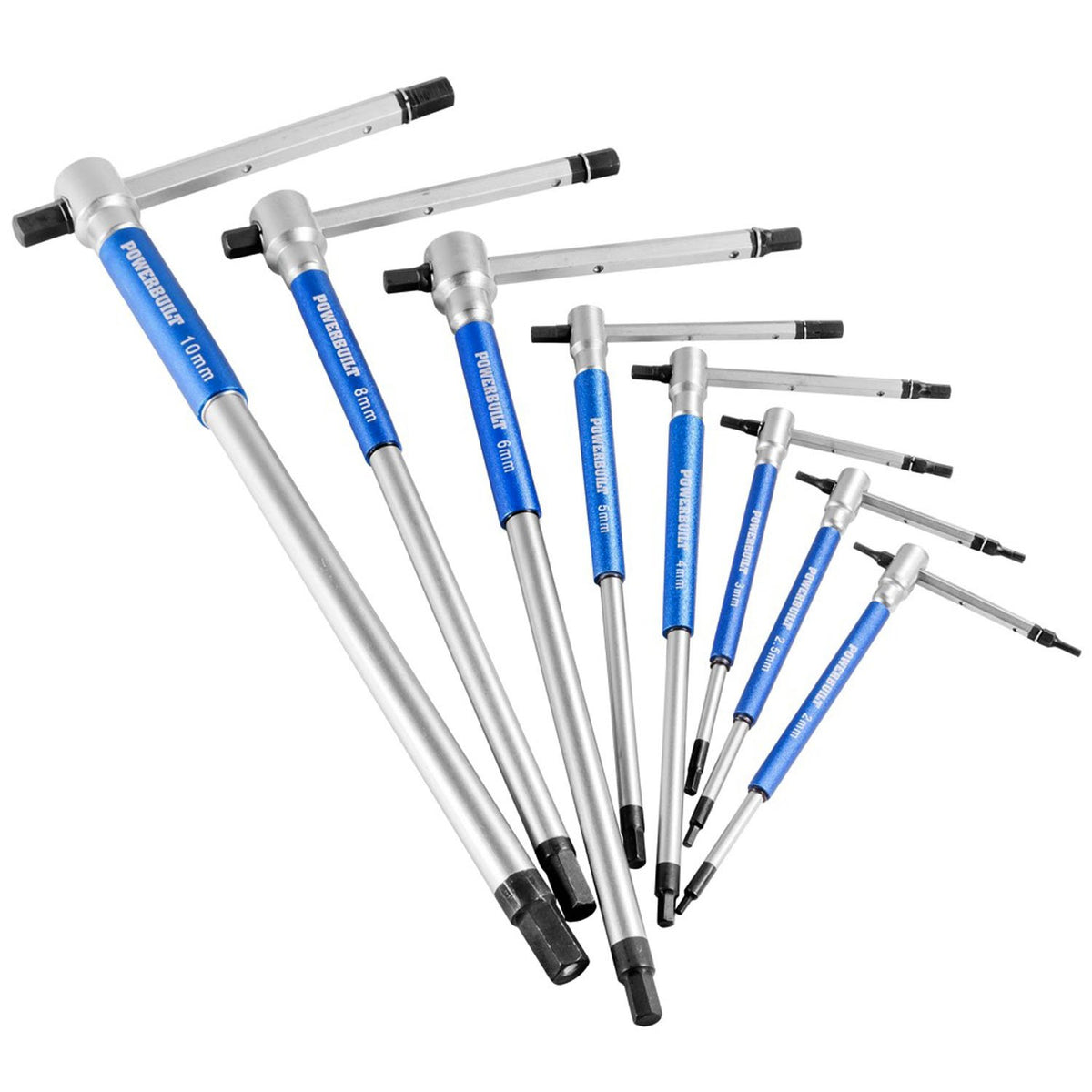 Powerbuilt storage rack keeps wrenches organized and within easy reach.