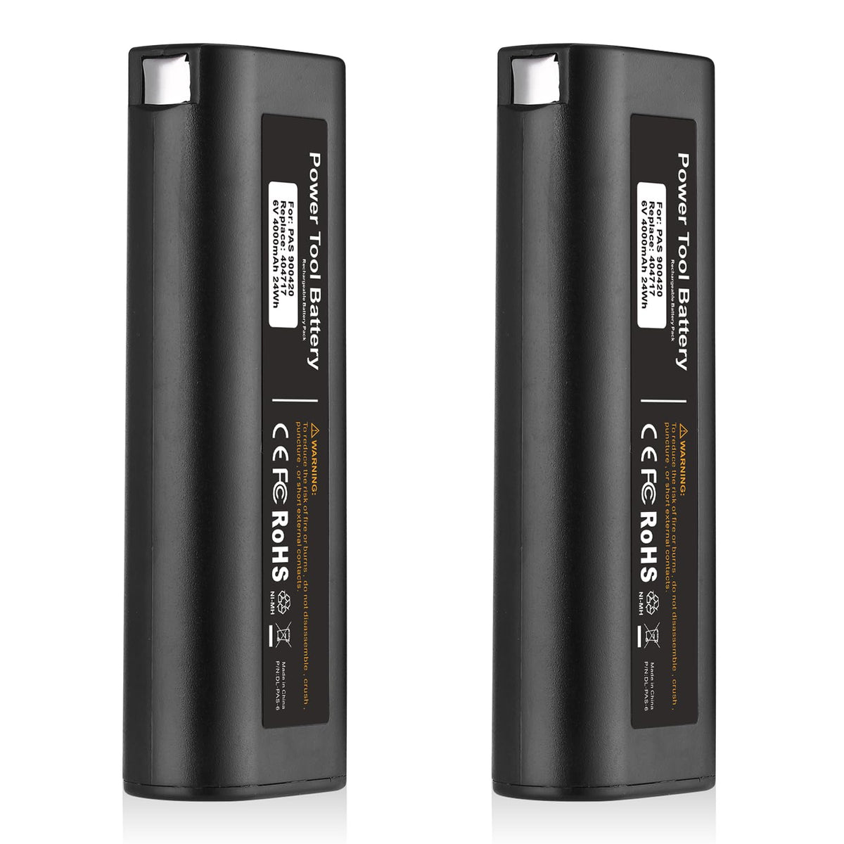 Powerextra 2-pack 4000mAh 6V battery for Paslode tools, ready for extended runtime.
