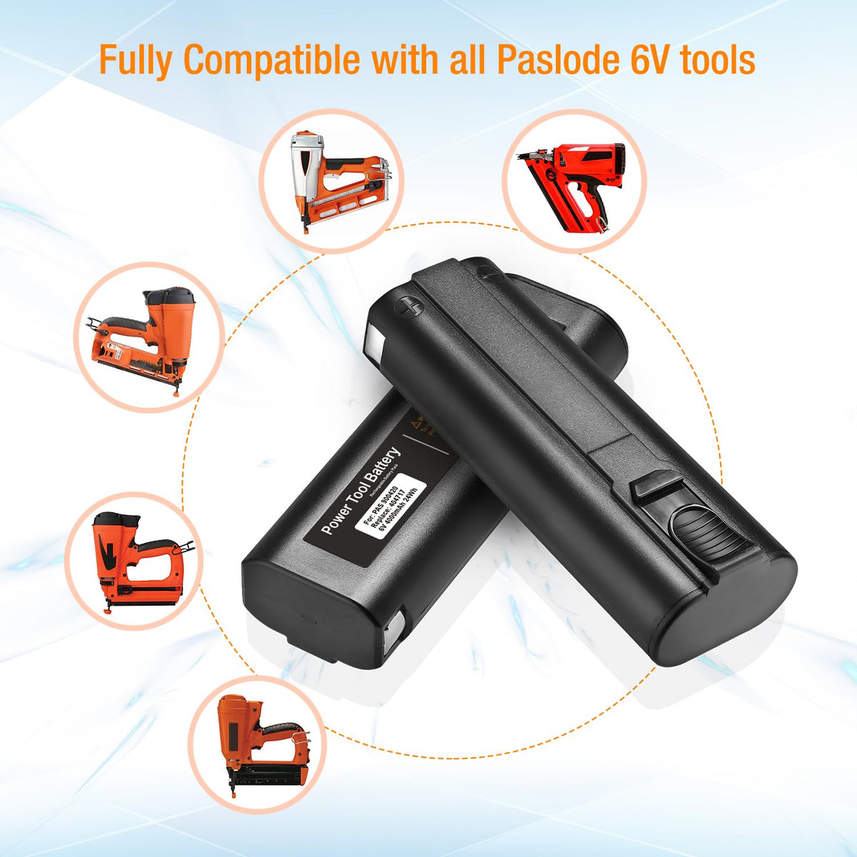 Easy installation of Powerextra battery into compatible tools.