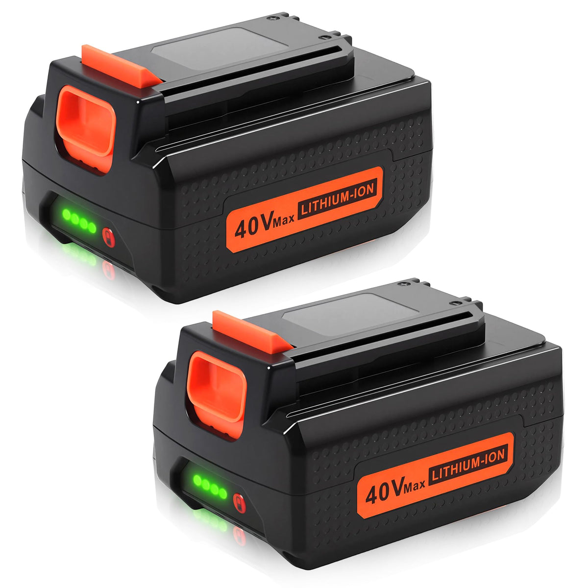 Powerost LBX2040 battery front view for Black & Decker tools.