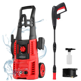 PowerSmart Upgraded Washer 1850psi cleans tough stains on metal surfaces.