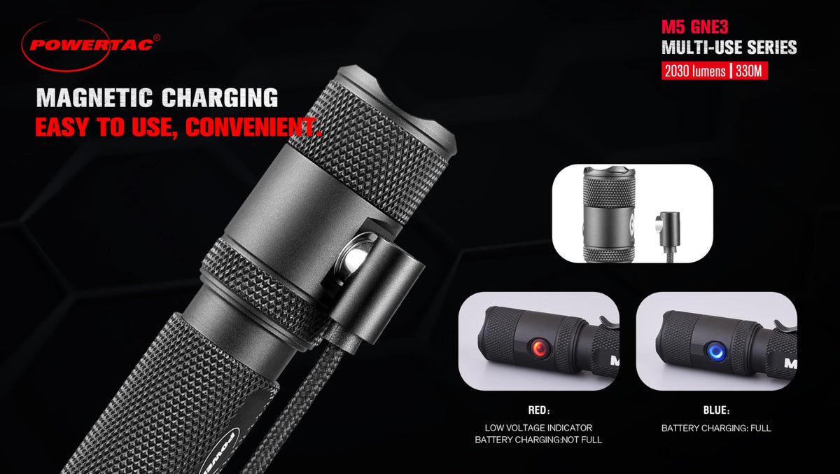 PowerTac M5-G3 330m throw for long range illumination
