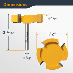 POWERTEC 4-wing carbide inserts close-up for clean results