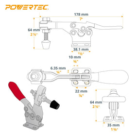 POWERTEC clamps hold up to 500 lbs with a secure grip