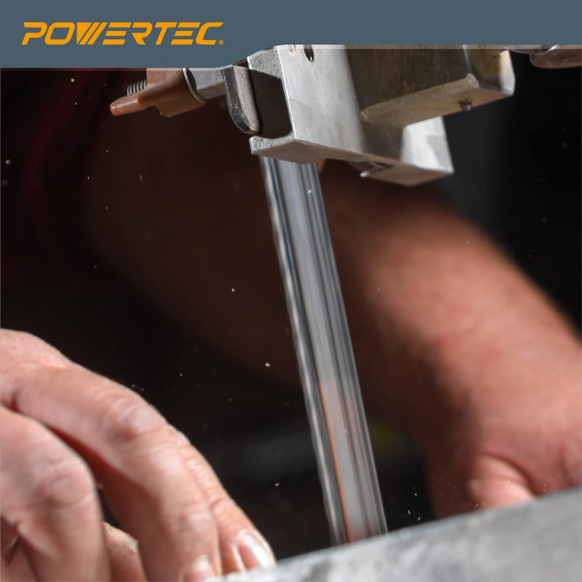 POWERTEC 56-7/8 inch blade with 14 TPI and carbon steel for smooth cuts.