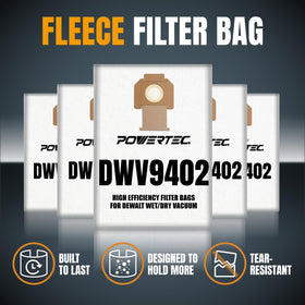 POWERTEC 5-pack box displays value and ready-to-use filtration solution.