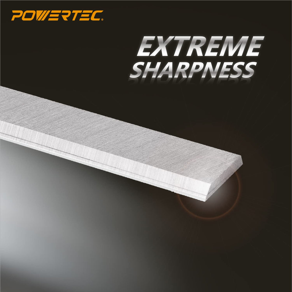 POWERTEC jointer blades RIDGID JP06000 compatibility closeup highlighting alignment holes