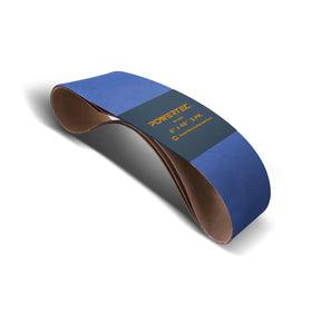 Powertec 6x48 zirconia sanding belts pack for fast material removal.