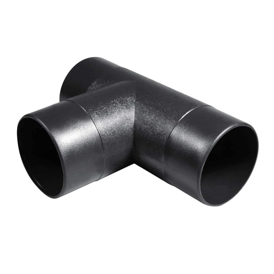 POWERTEC 70107V 4inch T-Fitting for dust hose connection improves airflow and efficiency.