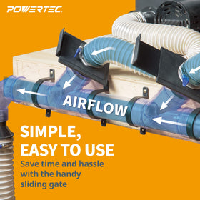 POWERTEC 70133-P2 ABS plastic body emphasizes abrasion resistance for workshop use