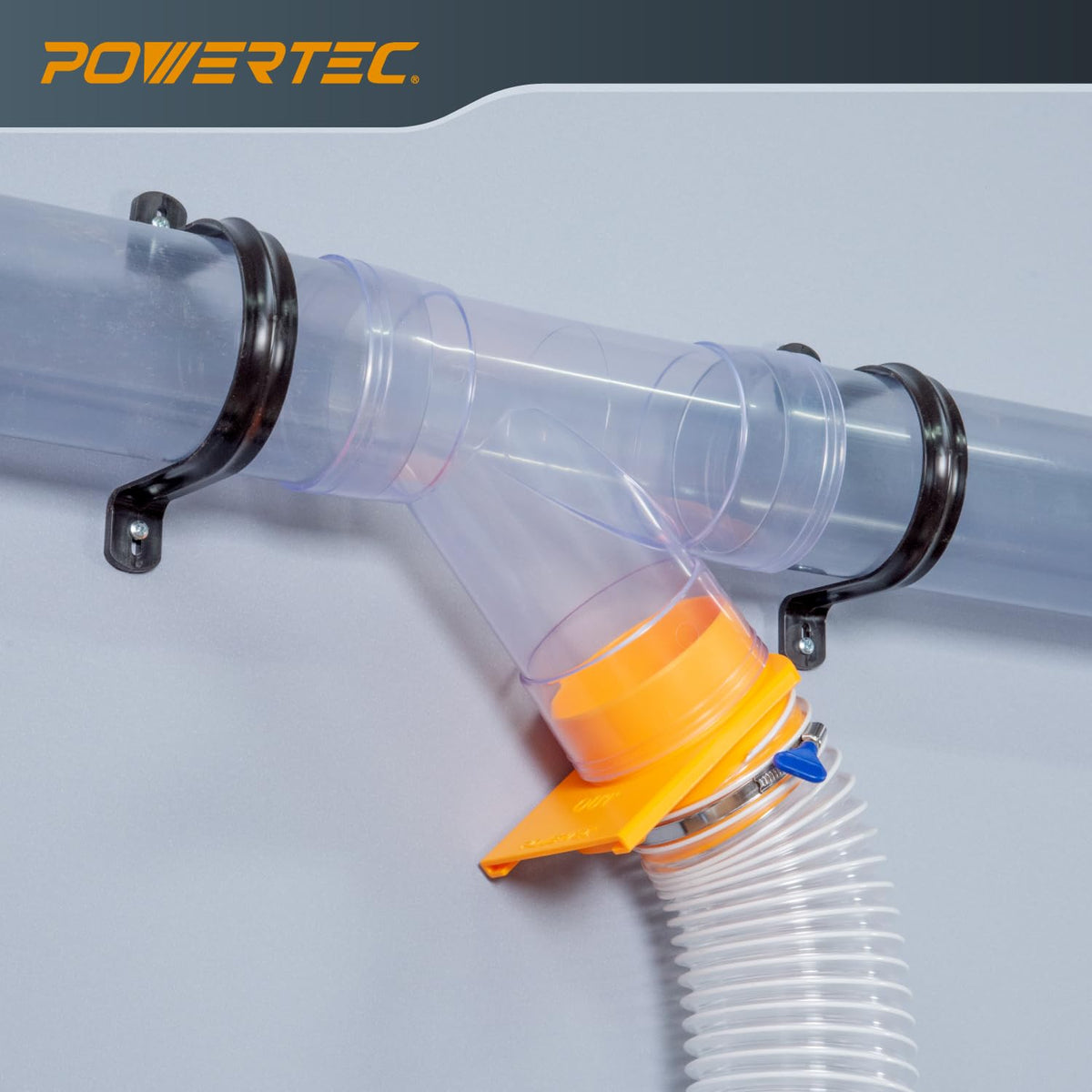POWERTEC 70306 90-degree elbow simplifying machine-side routing