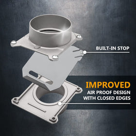 POWERTEC 4-inch blast gate provides an air-leak seal during use