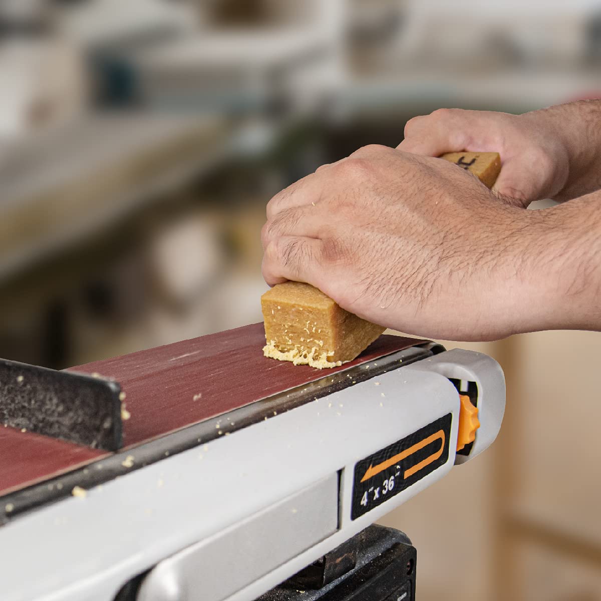 POWERTEC 71002 multi-use tool extends abrasive life with safe cleaning