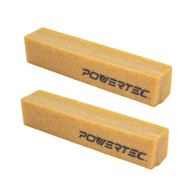 POWERTEC 71002 Cleaning Stick in action removing dust while preserving abrasive grit