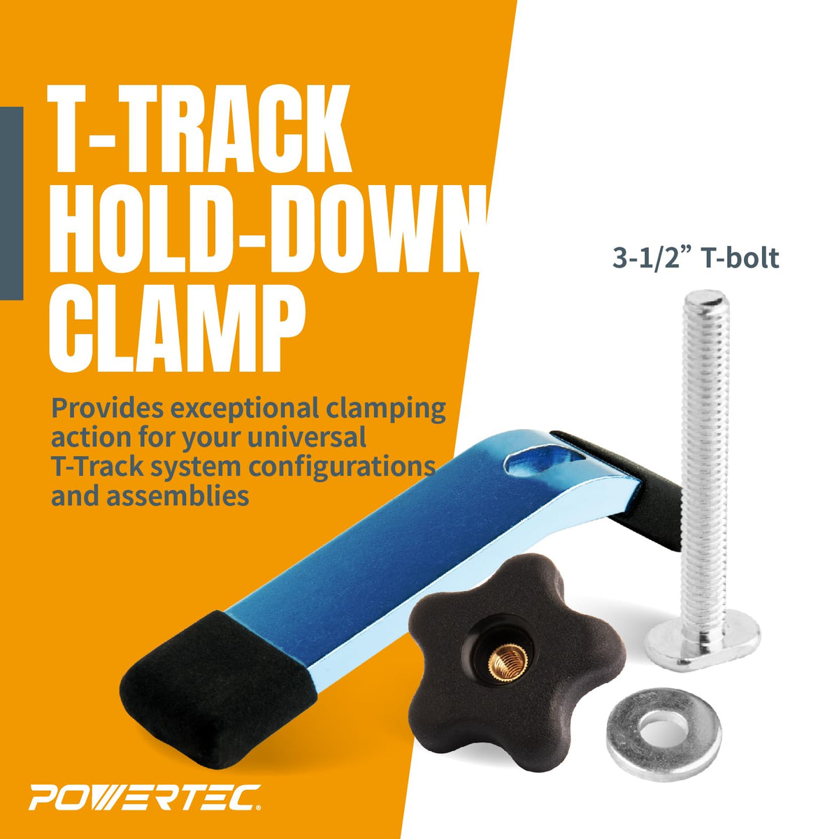 POWERTEC 71168V ergonomic 5-star knob enabling quick, precise adjustments
