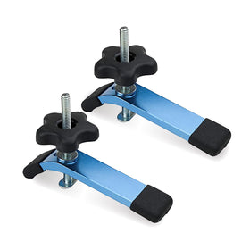 POWERTEC 71168V hold-down clamp in a t-track setup delivering secure workholding