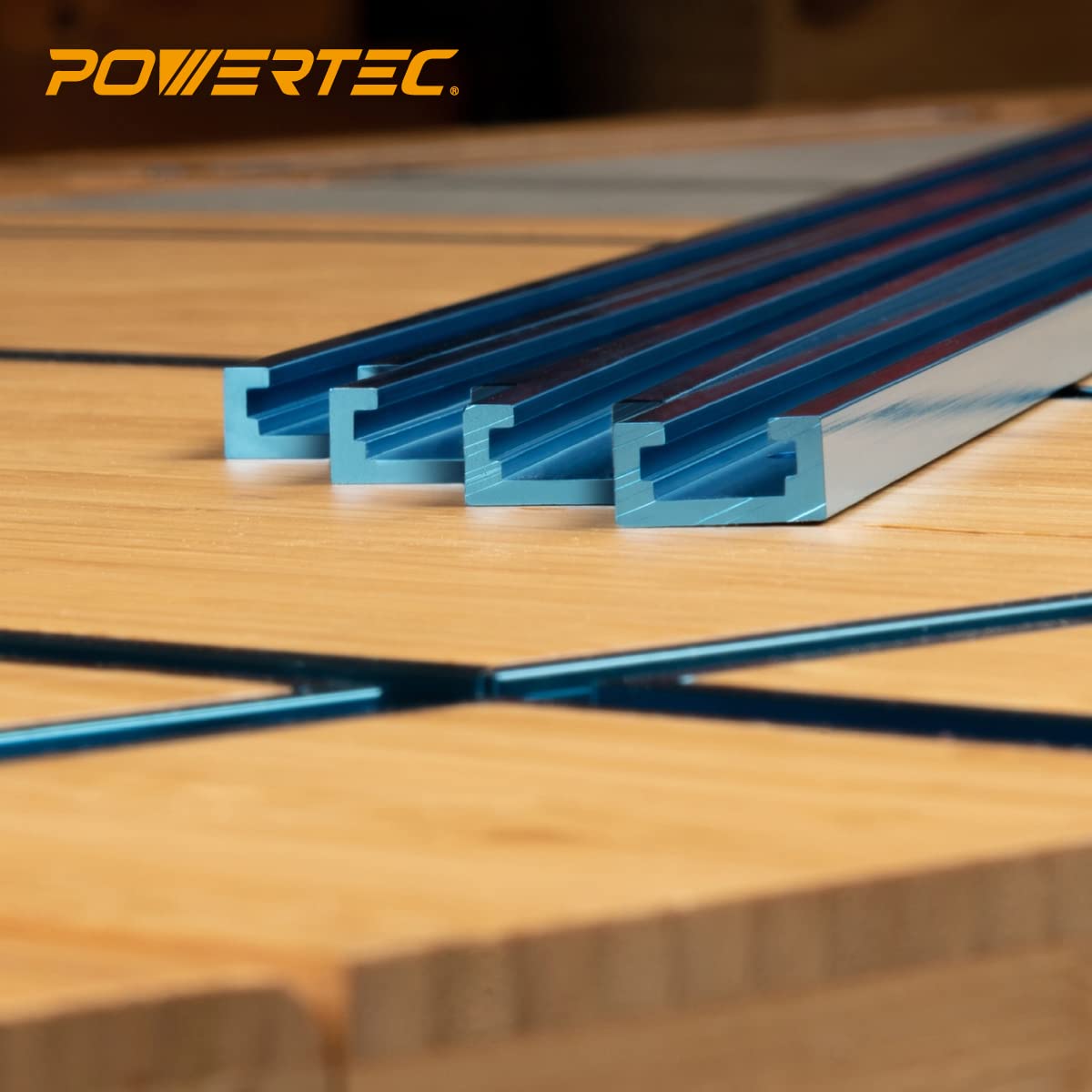 Anodized aluminum POWERTEC 71372V track provides light yet sturdy construction
