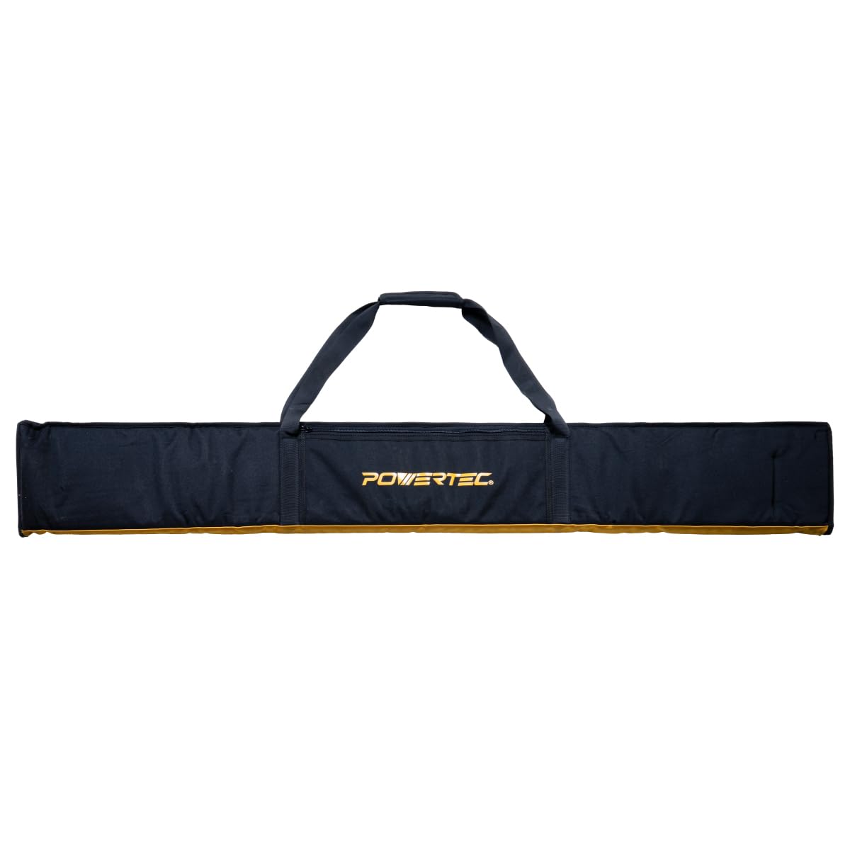 POWERTEC 71411 rail bag outer view showing rugged exterior for jobsite transport