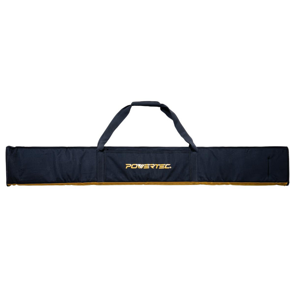 POWERTEC 71411 rail bag outer view showing rugged exterior for jobsite transport