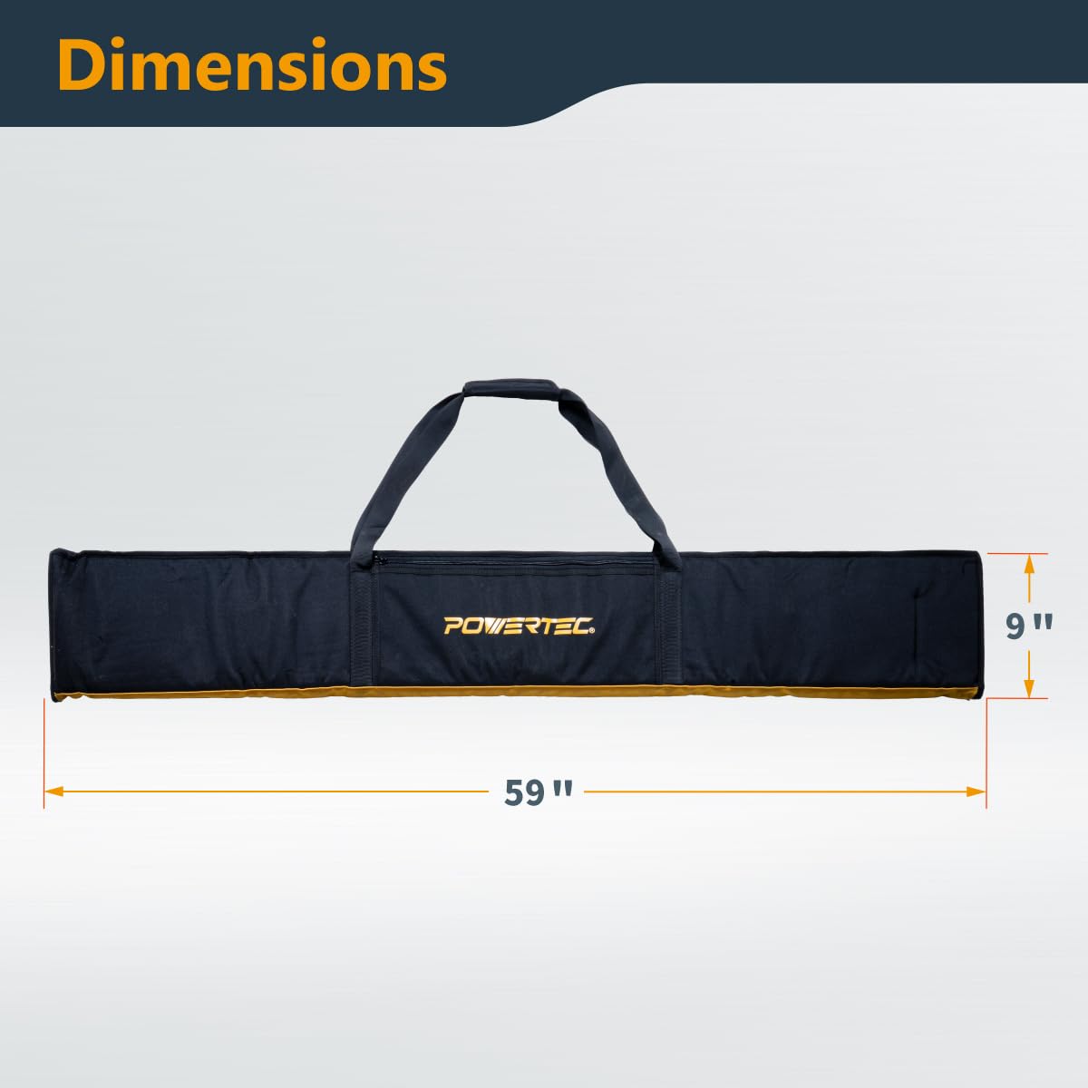 POWERTEC 71411 adjustable straps securely hold rails during transit