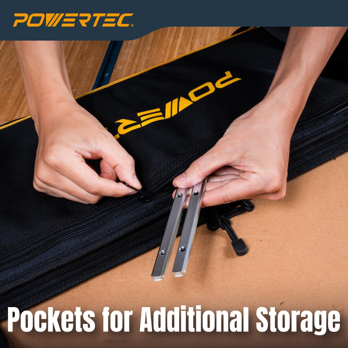 POWERTEC 71411 reinforced pocket adds space for clamps and connectors