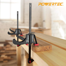 POWERTEC clamps convert to spreaders for flexible workflows.