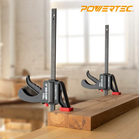 POWERTEC nylon jaws grip securely without marring surfaces.