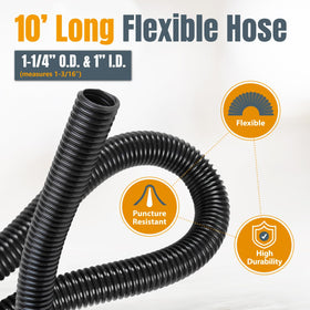 POWERTEC ABS adapter connects hoses to 2-1/4 to 2-1/2 inch ports for versatility