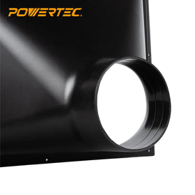 POWERTEC ABS plastic dust hood designed for durability and outdoor resilience.