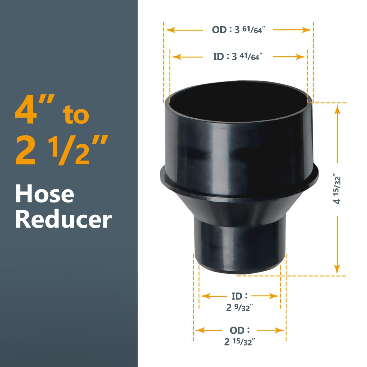 POWERTEC airtight connection minimizes leaks and preserves suction strength.