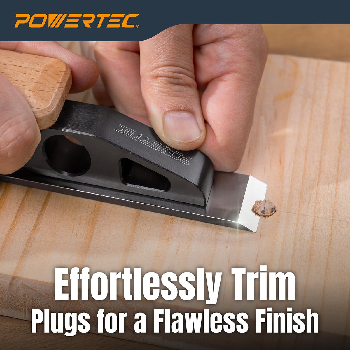 PowerTEC chisel plane assists joinery cleanup around corners and plugs