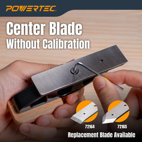 PowerTEC replaceable blades expand versatility with flat or spear options