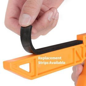 POWERTEC push-stick compatibility with tablesaws, routers, and jointers.