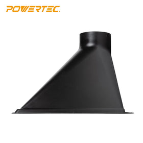 POWERTEC hood with a 4-inch port for easy hose connections.