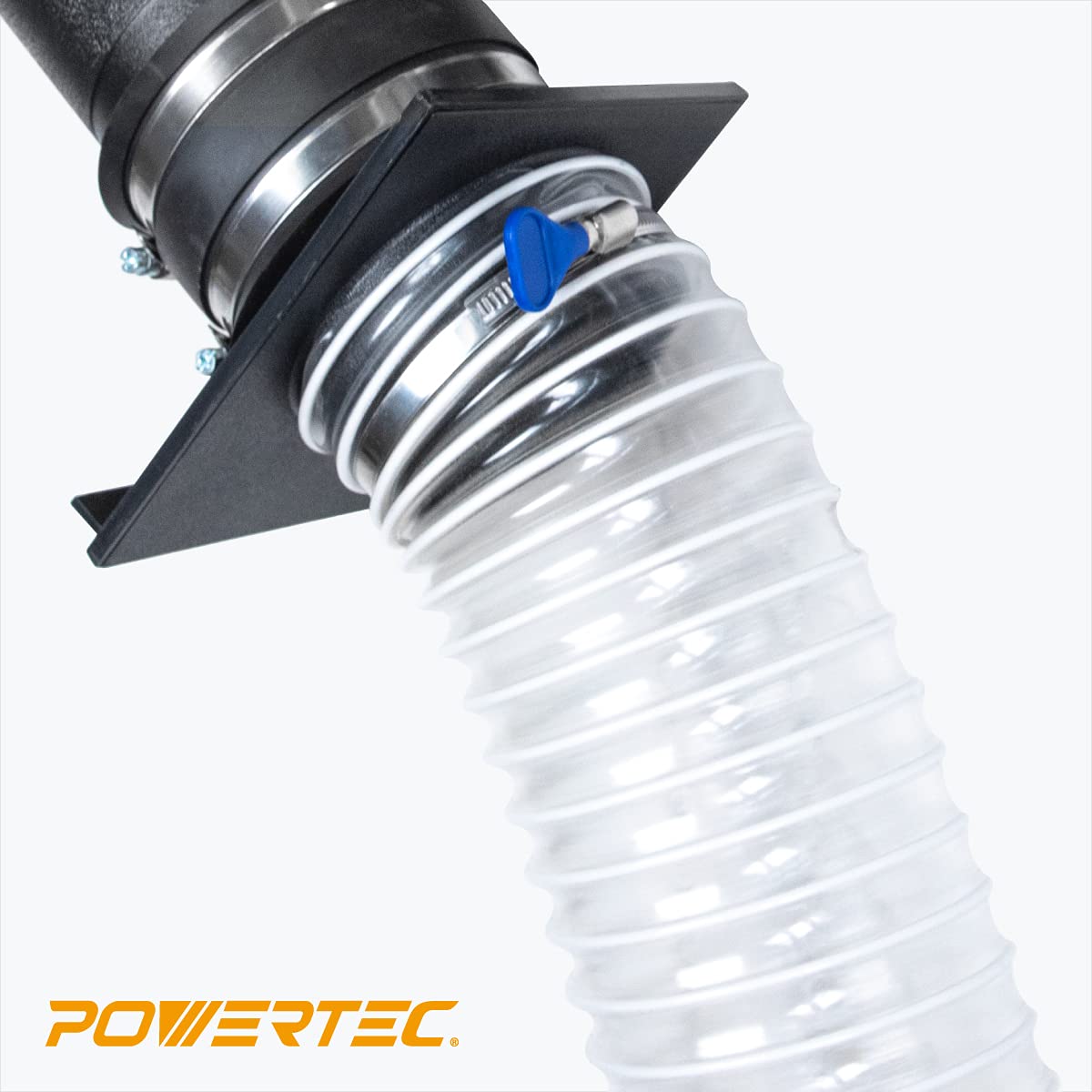 POWERTEC hose withstands high temperatures and chemical exposure for versatile shop use.