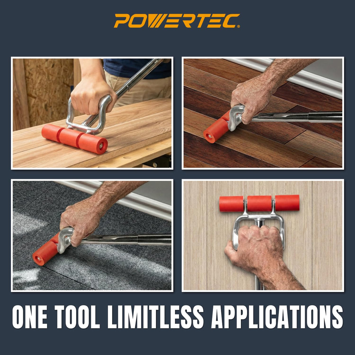 POWERTEC extendable handle extends from 17 to 27 inches for versatile reach