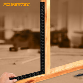 POWERTEC Framing Square steel construction ensures long-lasting durability in busy workshops.