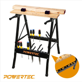 POWERTEC heavy-duty steel frame ensures durability while remaining lightweight for portable use.