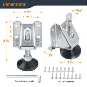 PowerTEC installation kit for levelers ensures quick, secure setup.