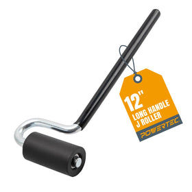 POWERTEC J-Roller with 12-inch handle applying even pressure to laminate