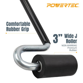 POWERTEC J-Roller one-and-a-half-inch diameter rubber roller for smooth veneer pressing