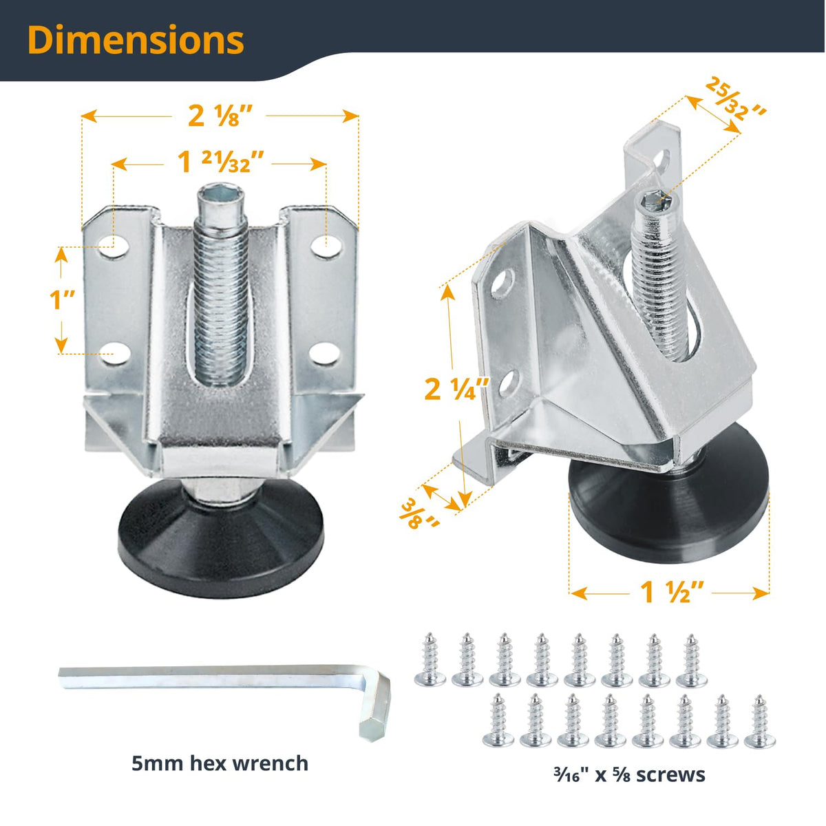 POWERTEC L-shaped ledge leveler transfers load for wobble-free furniture