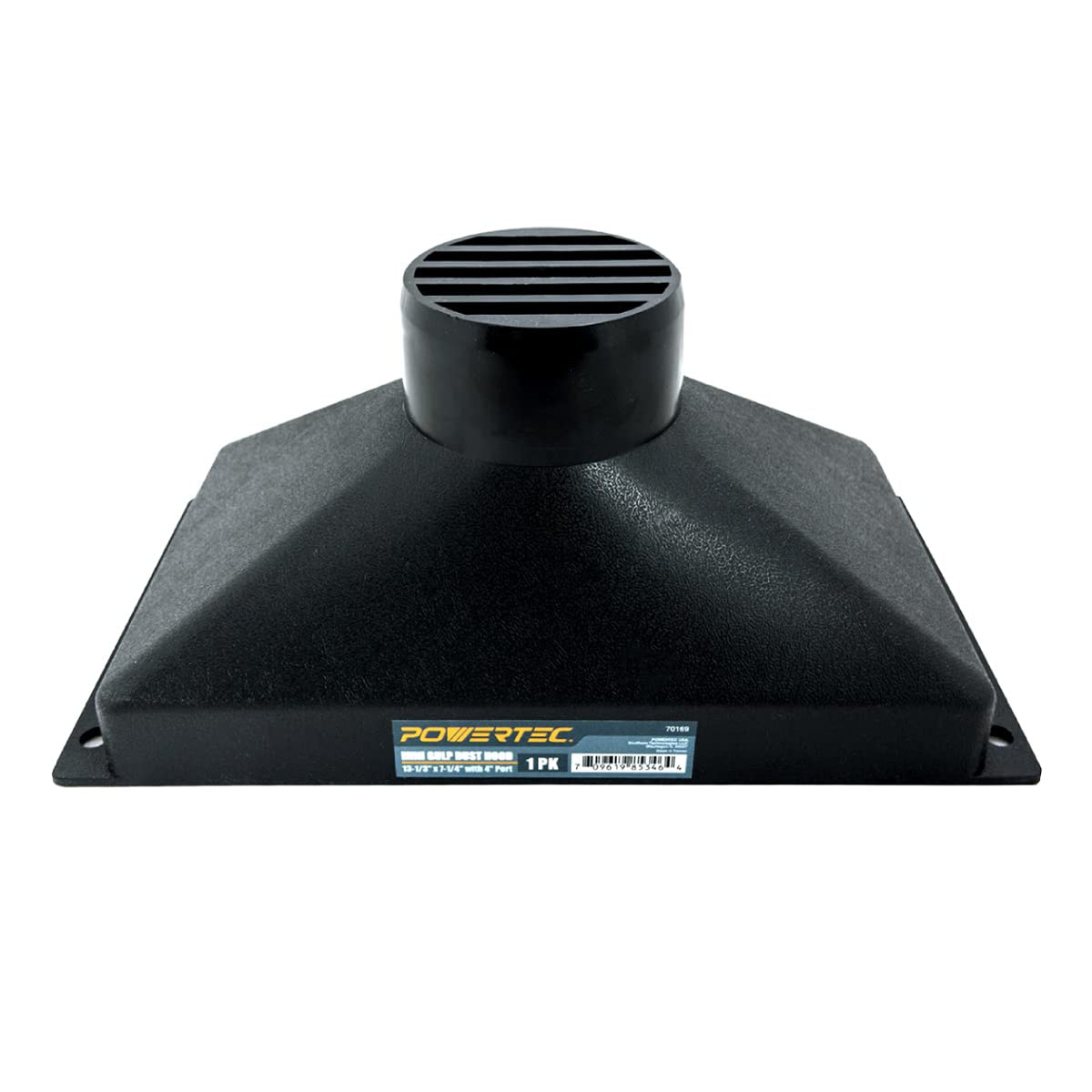 POWERTEC Mini Gulp Dust Hood with a 4-inch port for versatile dust collection