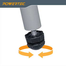 POWERTEC miter saw stand compact 40lb design for easy storage in workshop or truck
