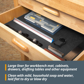 POWERTEC mat keeps components secure during assembly and storage.