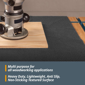 POWERTEC non-slip mat cleans easily and resists UV wear for indoor/outdoor use.